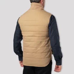 Pathfinder Quilted Gilet In Safari -Clothing Shop pathfinder gilet beige 2
