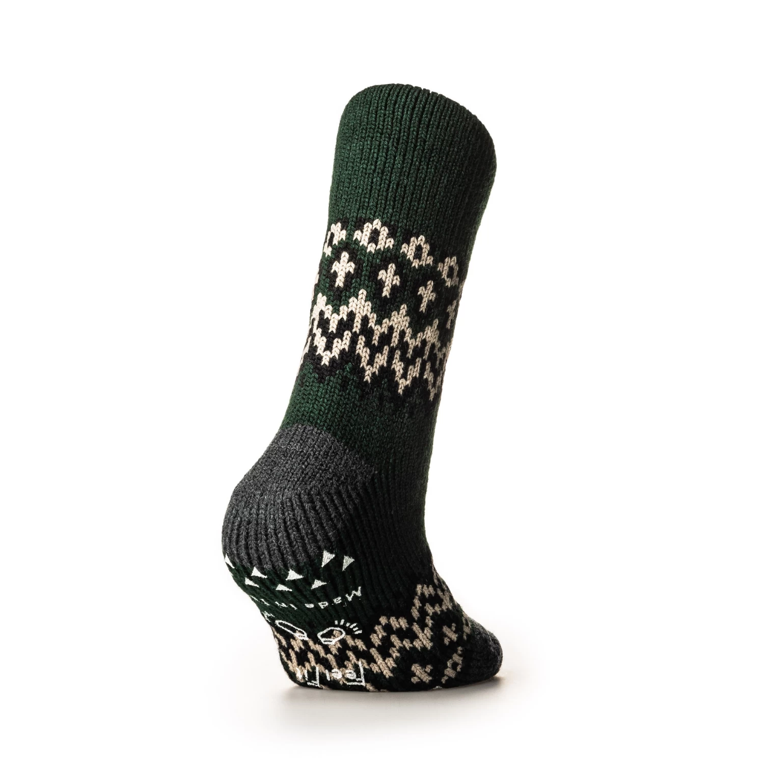 Nordic Socks In Dark Green 2 Nordic Socks In Dark Green - Image 2
