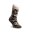 Camo Crew Socks In Beige