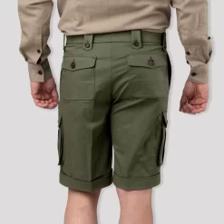Safari Shorts In Lovat -Clothing Shop safari shorts in lovat 2