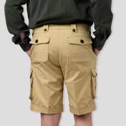 Safari Shorts In Sand -Clothing Shop safari shorts in sand 1