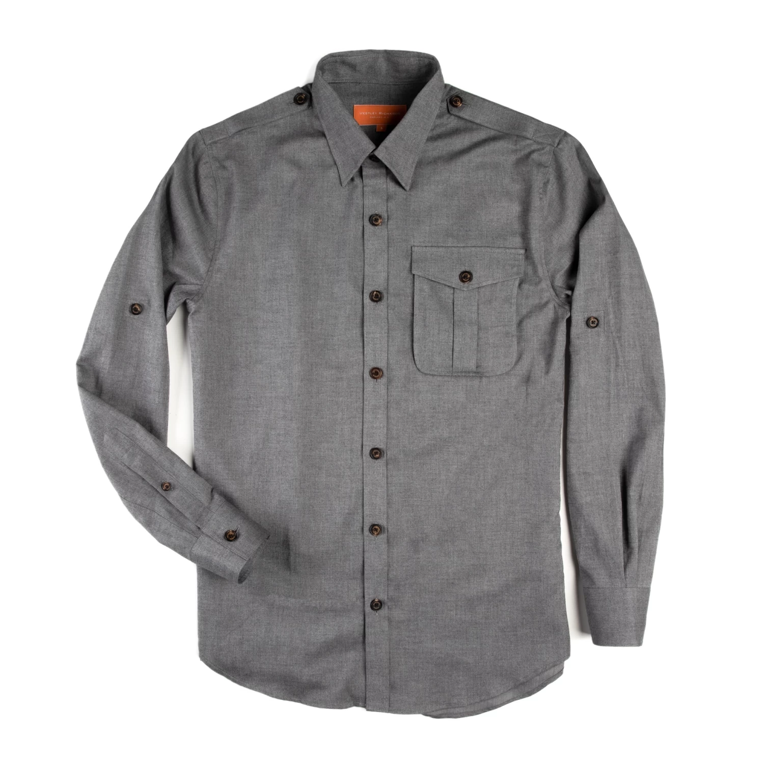 Field Shirt In Brushed Grey 1 Field Shirt In Brushed Grey