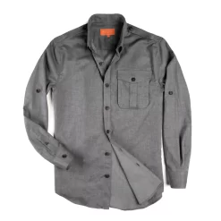 Field Shirt In Brushed Grey 9 Field Shirt In Brushed Grey -Clothing Shop samples 6321 edit