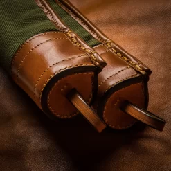 Pair Of Deeley Shotgun Slip In Hunter Green & Mid Tan -Clothing Shop wr co deeley shotgun slips 2222 edit 1