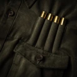 Expedition Safari Shirt In Brushed Green -Clothing Shop wr co expedition safari shirt 26846 edit 1