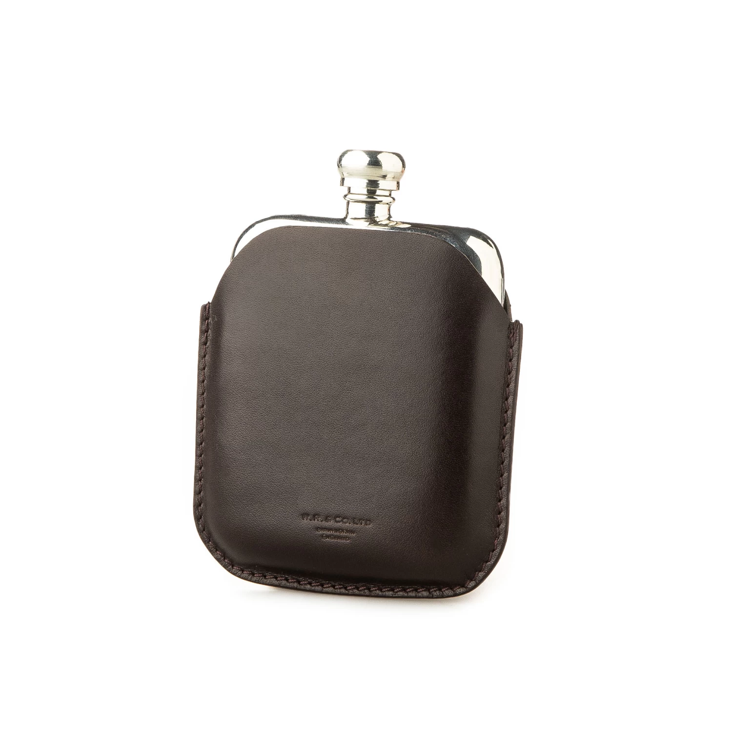 4oz Hip Flask In Dark Tan 1 4oz Hip Flask In Dark Tan