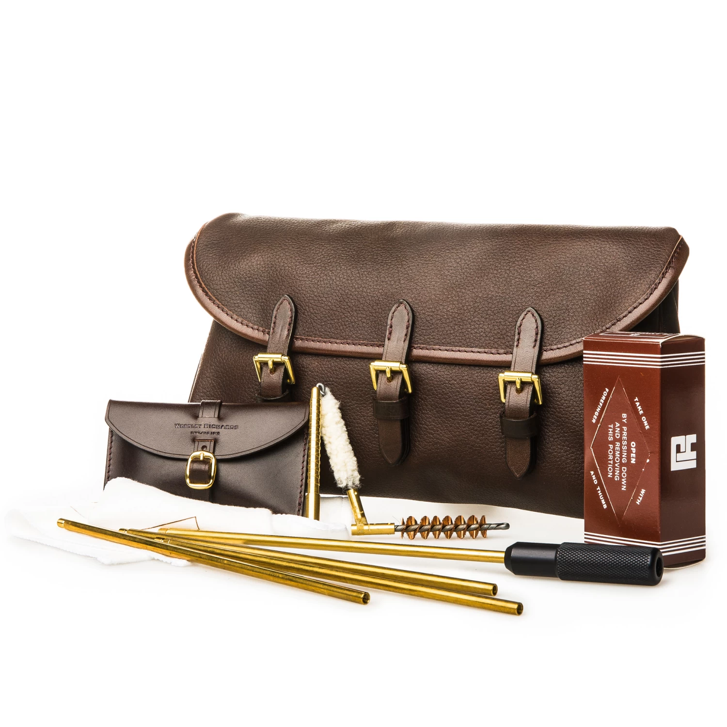 Redfern Cleaning Pouch With Accessories In Dark Tan 2 Redfern Cleaning Pouch With Accessories In Dark Tan - Image 2