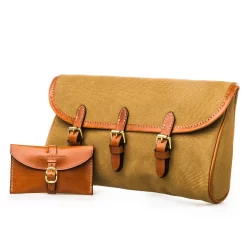 Redfern Cleaning Pouch In Canvas & Mid Tan