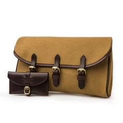 Redfern Cleaning Pouch With Accessories In Canvas & Dark Tan -Clothing Shop wr co redfern pouches 36419 edit