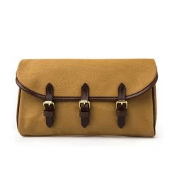Redfern Cleaning Pouch With Accessories In Canvas & Dark Tan -Clothing Shop wr co redfern pouches 36424 edit