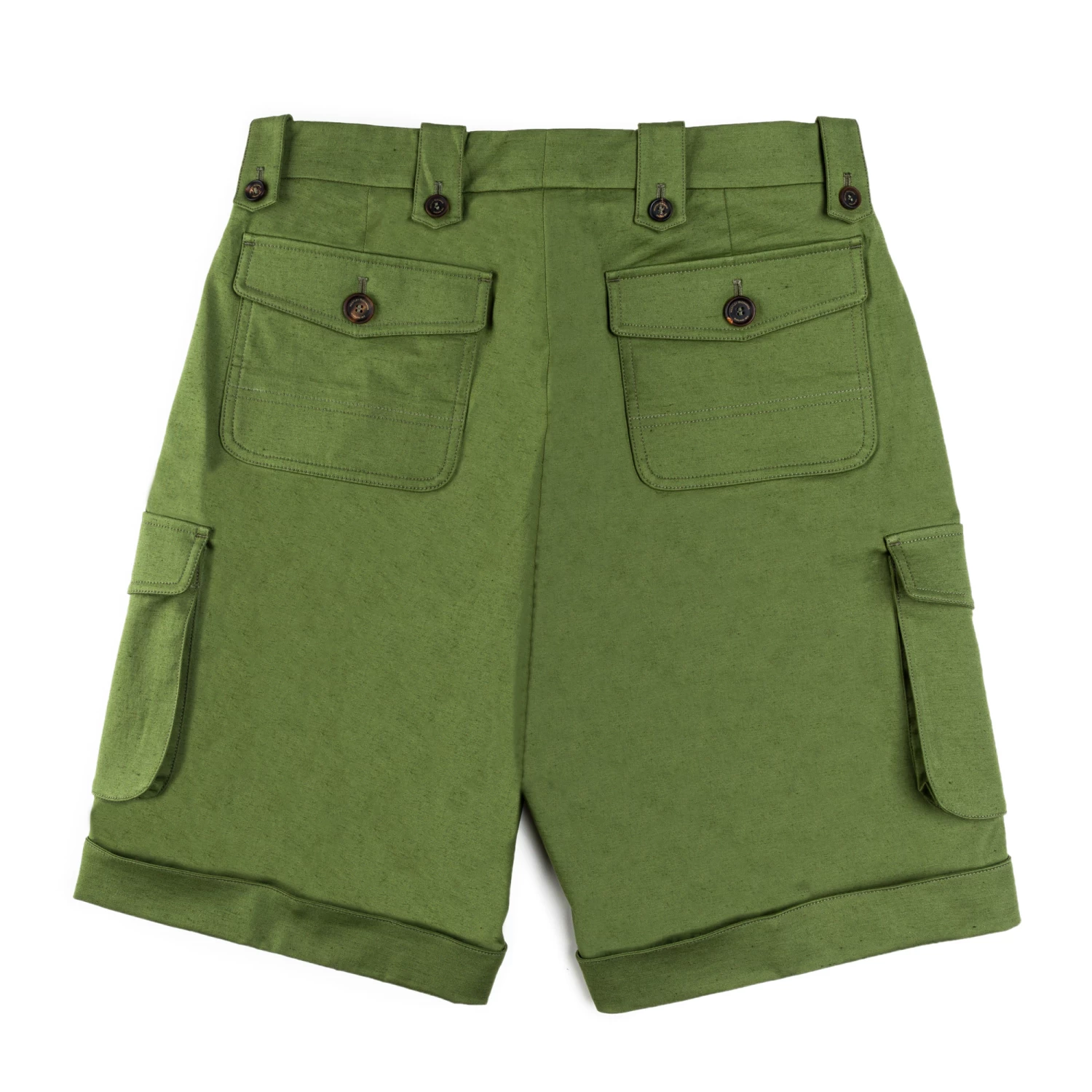Safari Shorts In Hunter Green 4 Safari Shorts In Hunter Green - Image 4