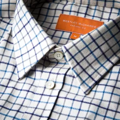 Tattersall Shirt In Navy 8 Tattersall Shirt In Navy -Clothing Shop wr co shirts 4944 edit