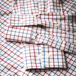 Tattersall Shirt In Burgundy -Clothing Shop wr co shirts 4948 edit 1