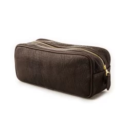 Leather Wash Bag In Buffalo