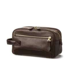 Bournbrook Wash Bag In Dark Tan