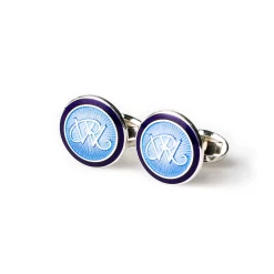 Silver Cufflinks In Ocean Blue