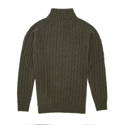 Cashmere Cannock Cable In Field Green 9 Cashmere Cannock Cable In Field Green -Clothing Shop wr knitwear sweaters 2230