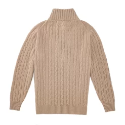 Cashmere Cannock Cable In Light Clay -Clothing Shop wr knitwear sweaters 2257