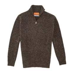 Malvern Quarter Zip In Flint -Clothing Shop wr knitwear sweaters 2264