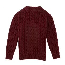 Galloway Cable Crewneck In Port 9 Galloway Cable Crewneck In Port -Clothing Shop wr knitwear sweaters 2285