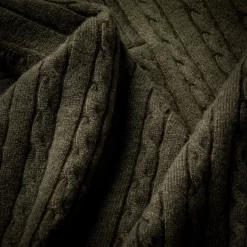 Cashmere Cannock Cable In Field Green 12 Cashmere Cannock Cable In Field Green -Clothing Shop wr knitwear sweaters 2371