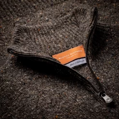 Malvern Quarter Zip In Flint -Clothing Shop wr knitwear sweaters 2431