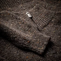 Malvern Quarter Zip In Flint -Clothing Shop wr knitwear sweaters 2437