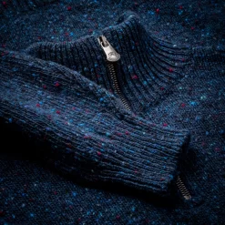 Malvern Quarter Zip In Marine -Clothing Shop wr knitwear sweaters 2459