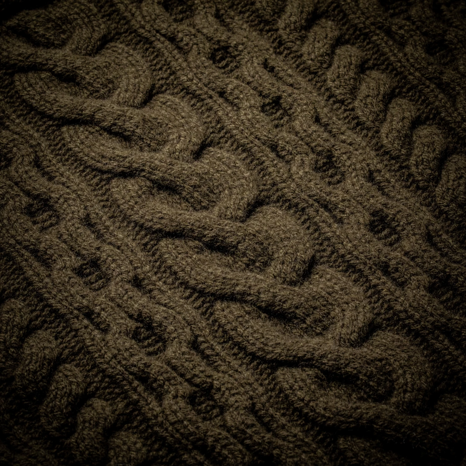 Galloway Cable Crewneck In Military 6 Galloway Cable Crewneck In Military - Image 6