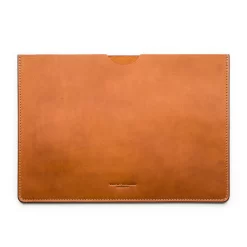 Leather Document Holder In Mid Tan