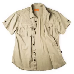 Short Sleeve Campaign Shirt In Light Stone 12 Short Sleeve Campaign Shirt In Light Stone -Clothing Shop wrclothingss21 21 of 51