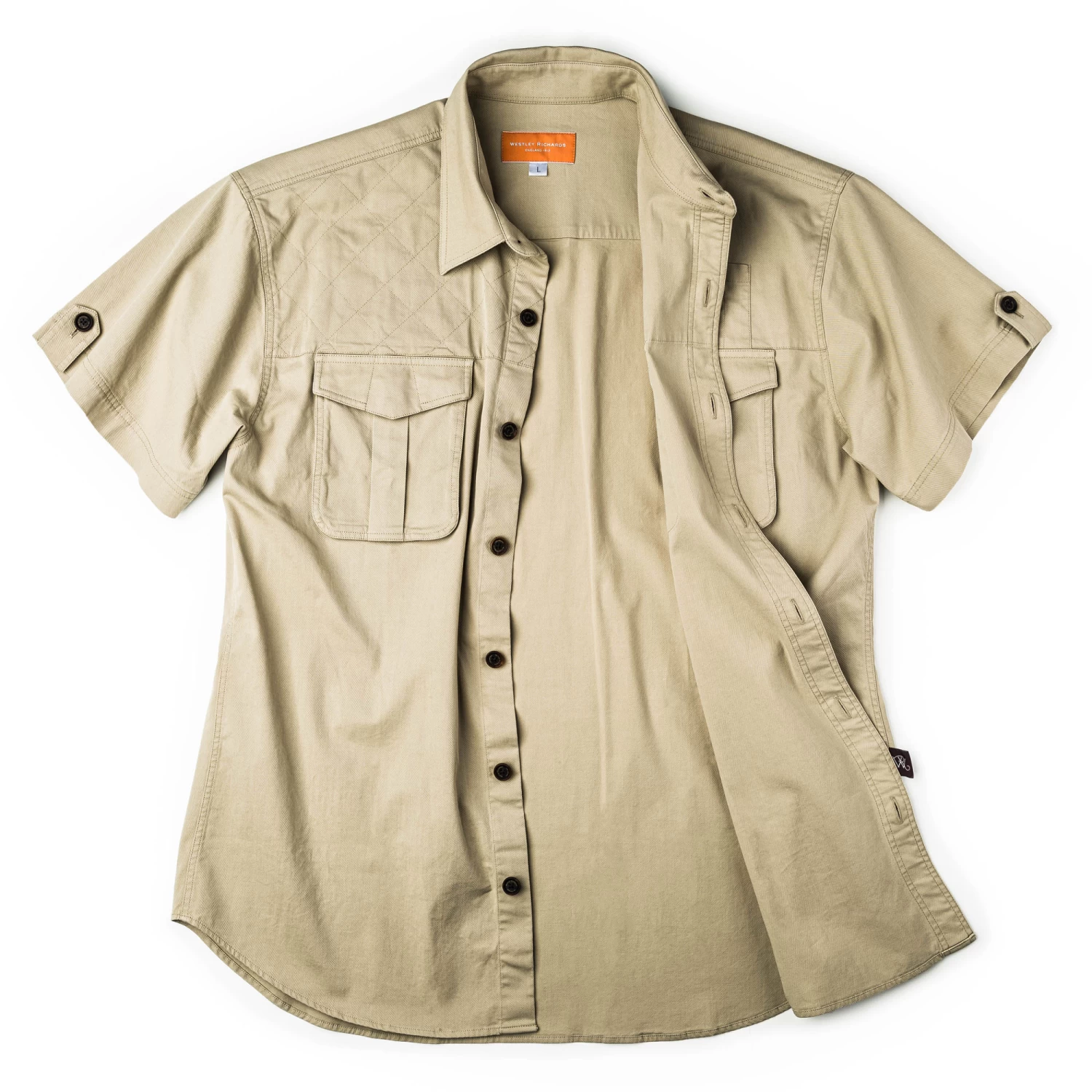 Short Sleeve Campaign Shirt In Light Stone 5 Short Sleeve Campaign Shirt In Light Stone - Image 5