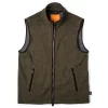 Lyell Fleece Gilet In Moss